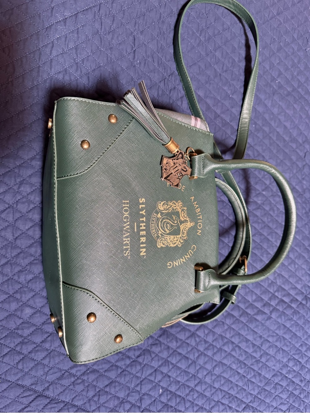 Slytherin Green Hogwarts Crest Satchel Bag